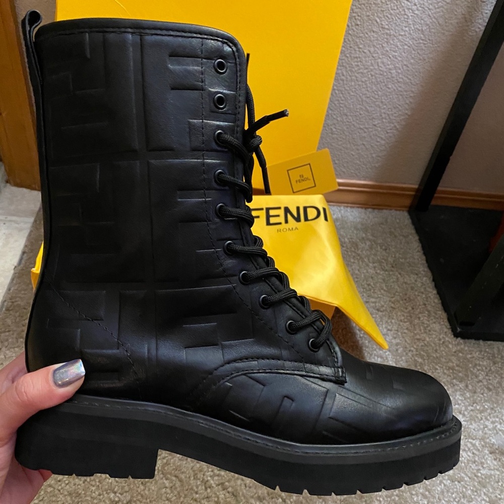 Fendi combat boots